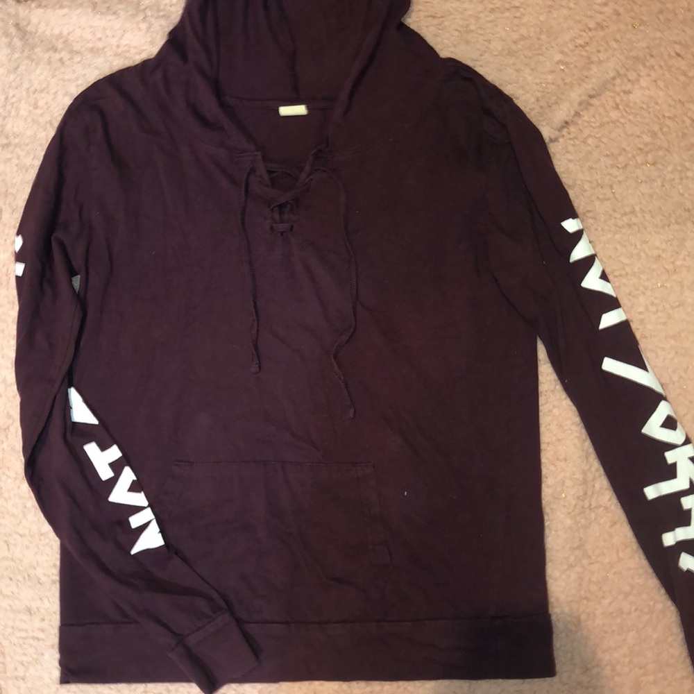 Not Sorry Maroon Long Sleeve Shirt